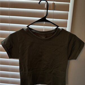 Offline by Aerie Seamless Olive Green Women's Top